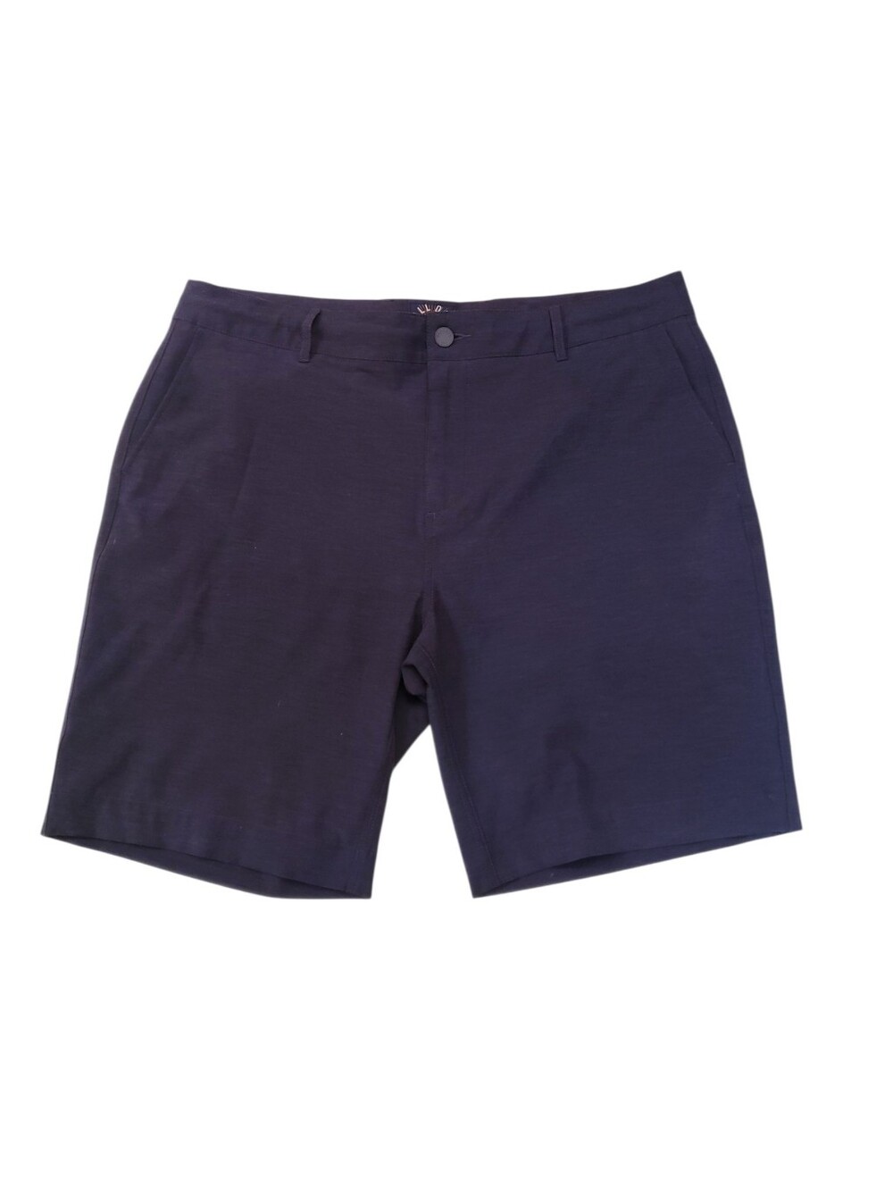 Faherty All Day Mens Navy Blue Hybrid Quick Dry Stretch Flat Front Shorts Sz 36